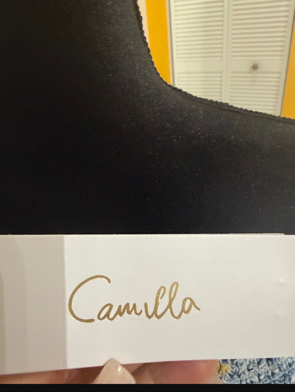Camilla Black and Gold Branded Card with White Backing - Picture 6 of 6